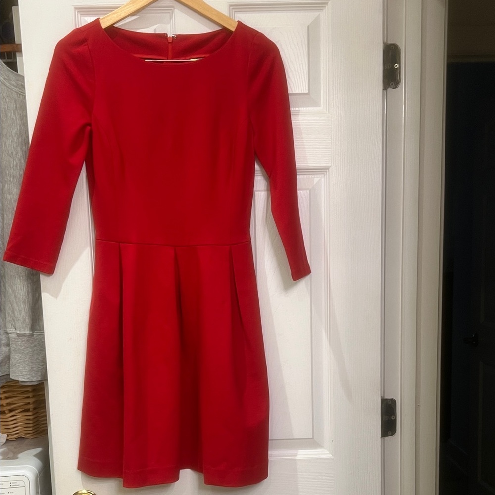 Banana Republic Red Long Sleeve Dress